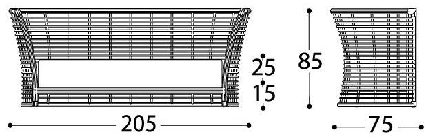 Varaschin Диван с тканым покрытием из синтетического волокна Tonkino 1951 - Вид №2