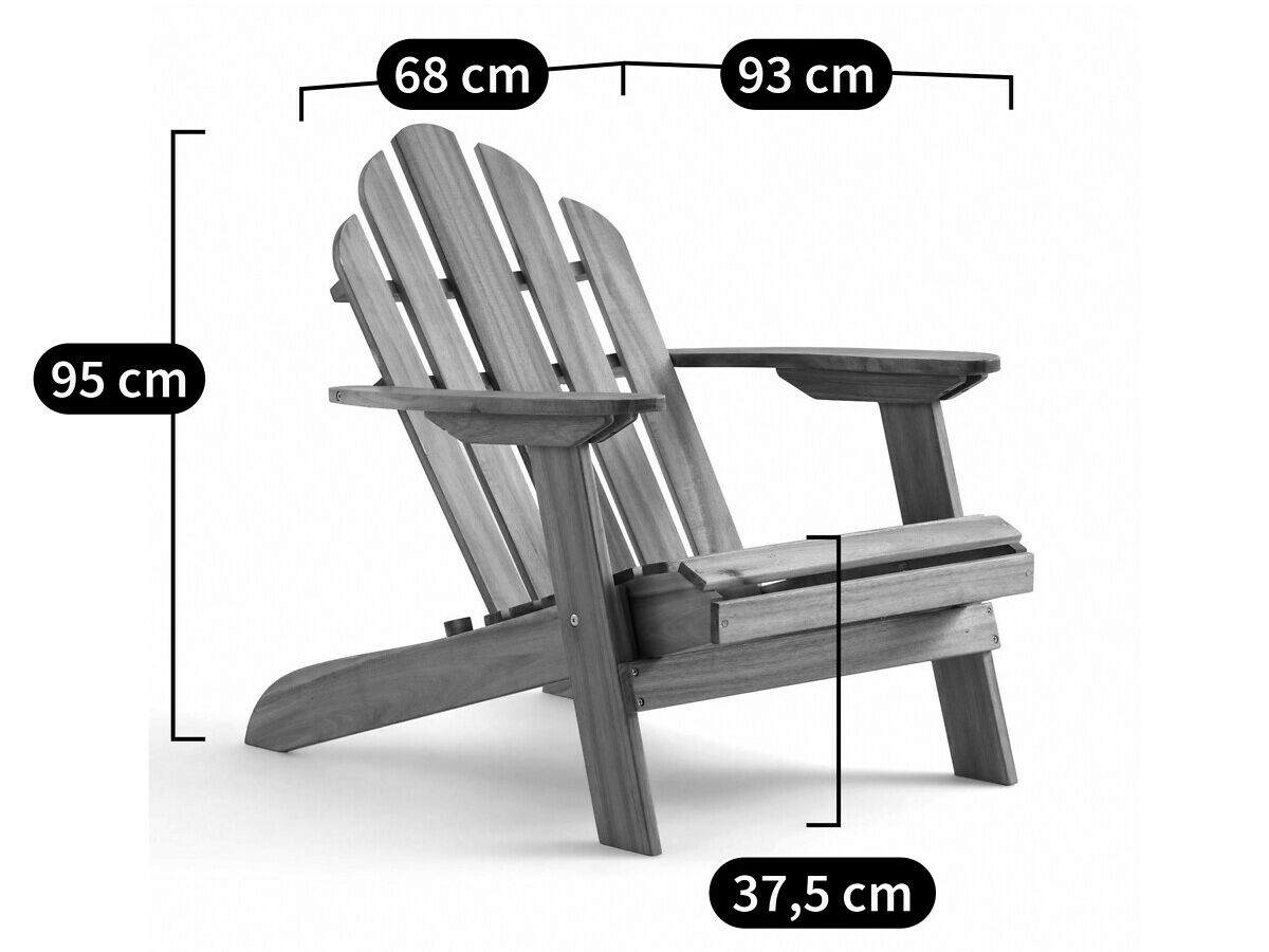 Кресло для отдыха из акации с подлокотниками AMPM THÉODORE ARCH-00112375 - Вид №8