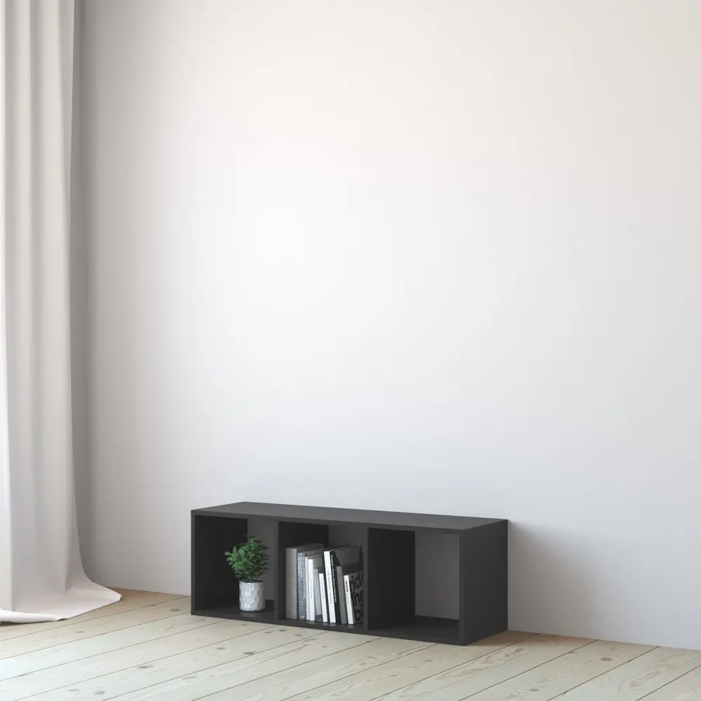 Стеллаж SPACEO KUB 3К, 36х104х31,7 см, цвет графит STLM-2123384 - Вид №3