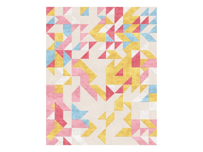 Прямоугольный ковер ручной работы Tapis Rouge Ludico Kids ARCH-00152341