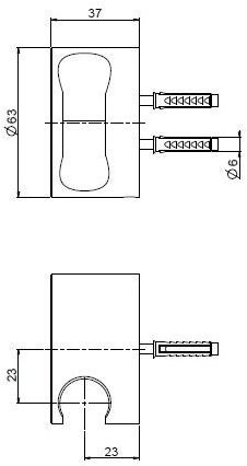 Quadrodesign Подставка для ручных душей из нержавеющей стали Q sun-id-1425081 - Вид №2