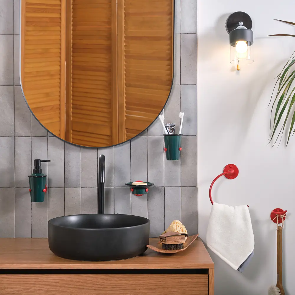 Мыльница Moroshka Trud керамика цвет зелено-красный STLM-2195279 - Вид №9