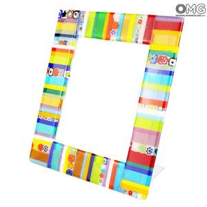 3160 ORIGINALMURANOGLASS Фоторамка Нюанс - миллефиори - Original Murano Glass OMG 5 см