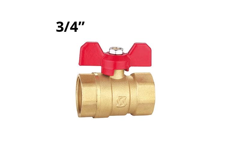 22302 Кран шаровой в/в 3/4" бабочка, латунь LAB.Space 