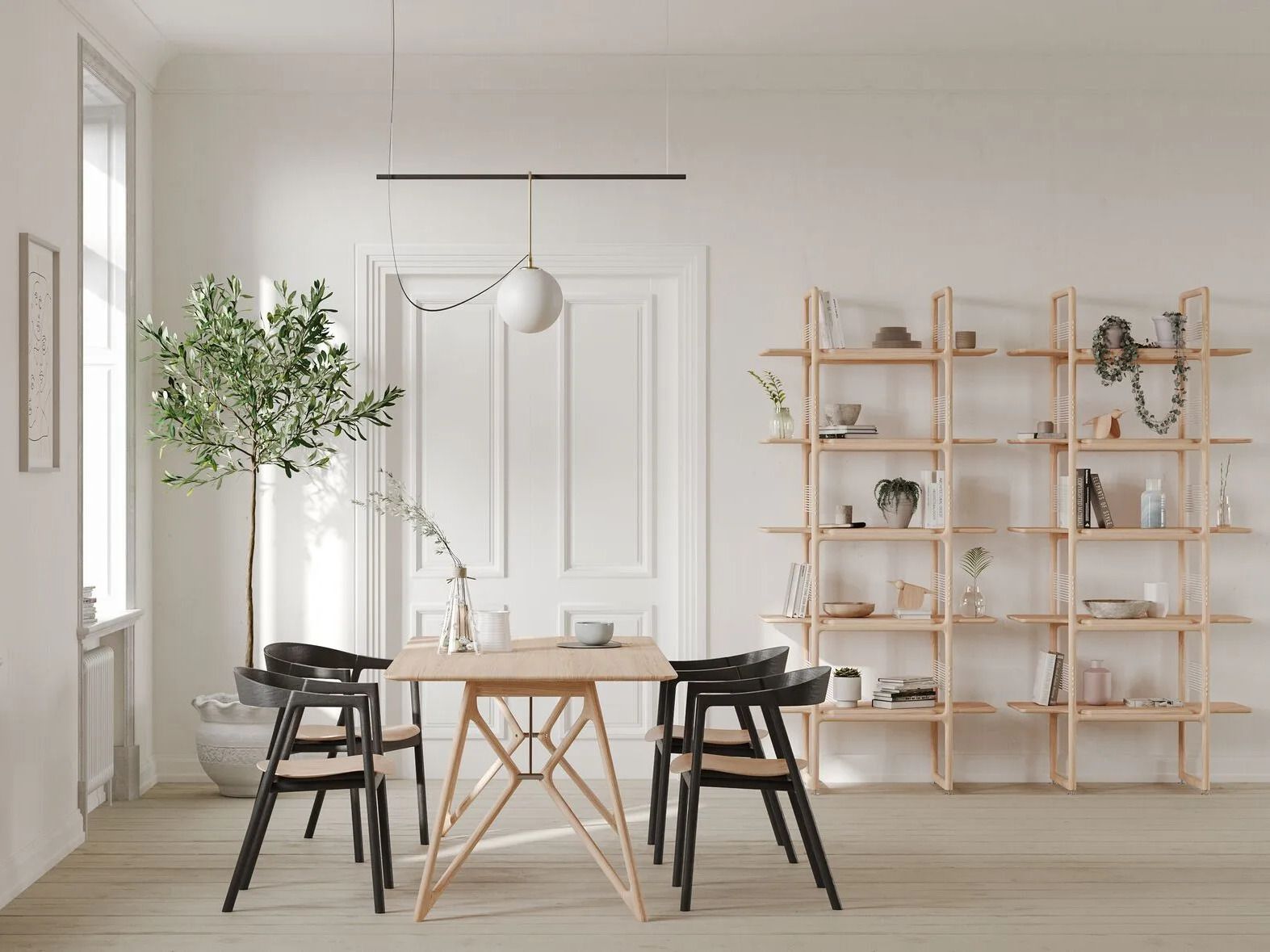 Двухсторонний книжный шкаф из дуба Gazzda MUSE ARCH-00032001 - Вид №2