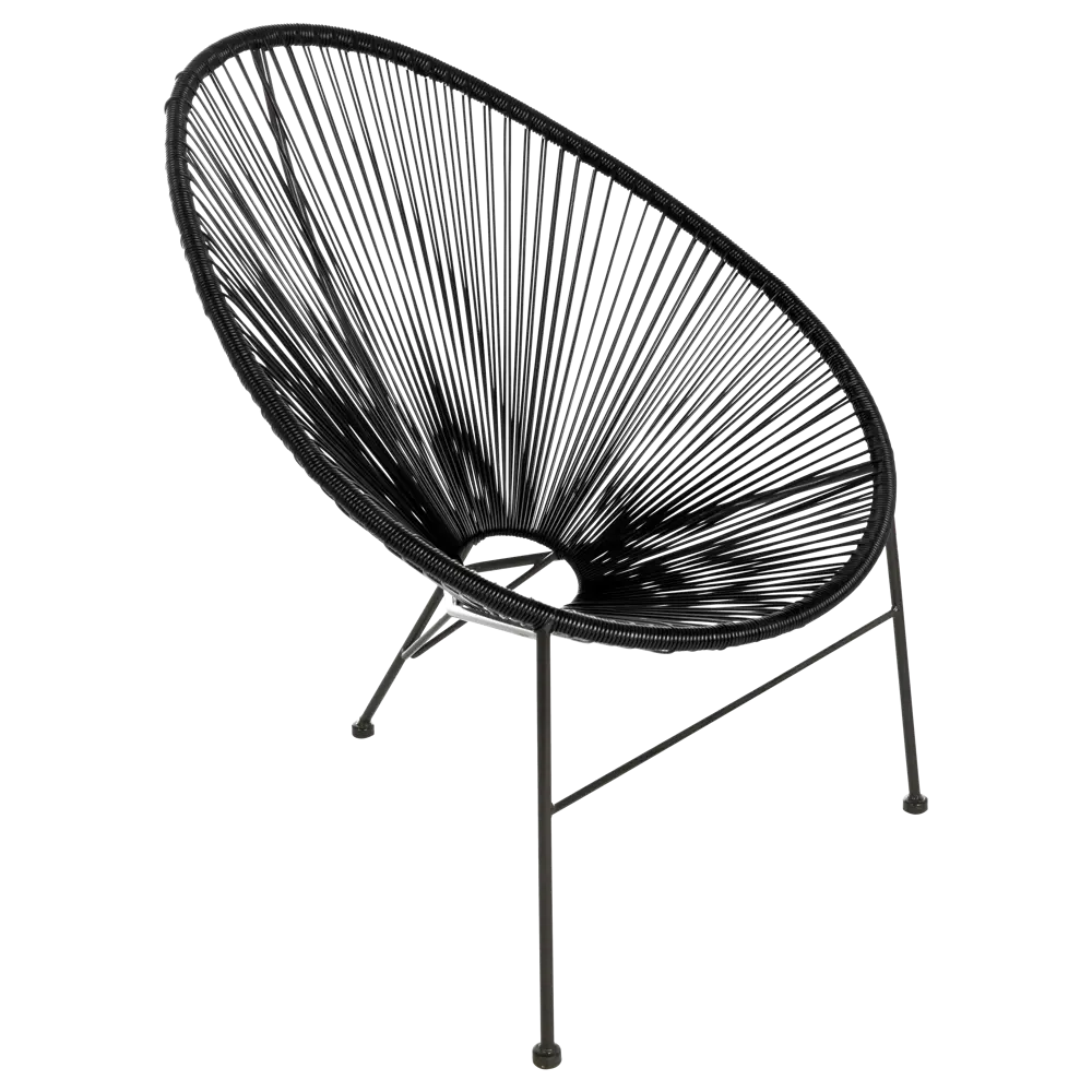 Стул садовый плетёный Acapulco 720x870x800 мм чёрный Santreyd STLM-2049820 - Вид №3