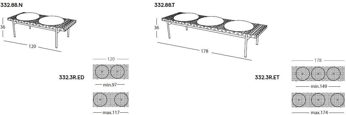 Sancal Скамейка из дерева Interchange sun-id-1465417 - Вид №8