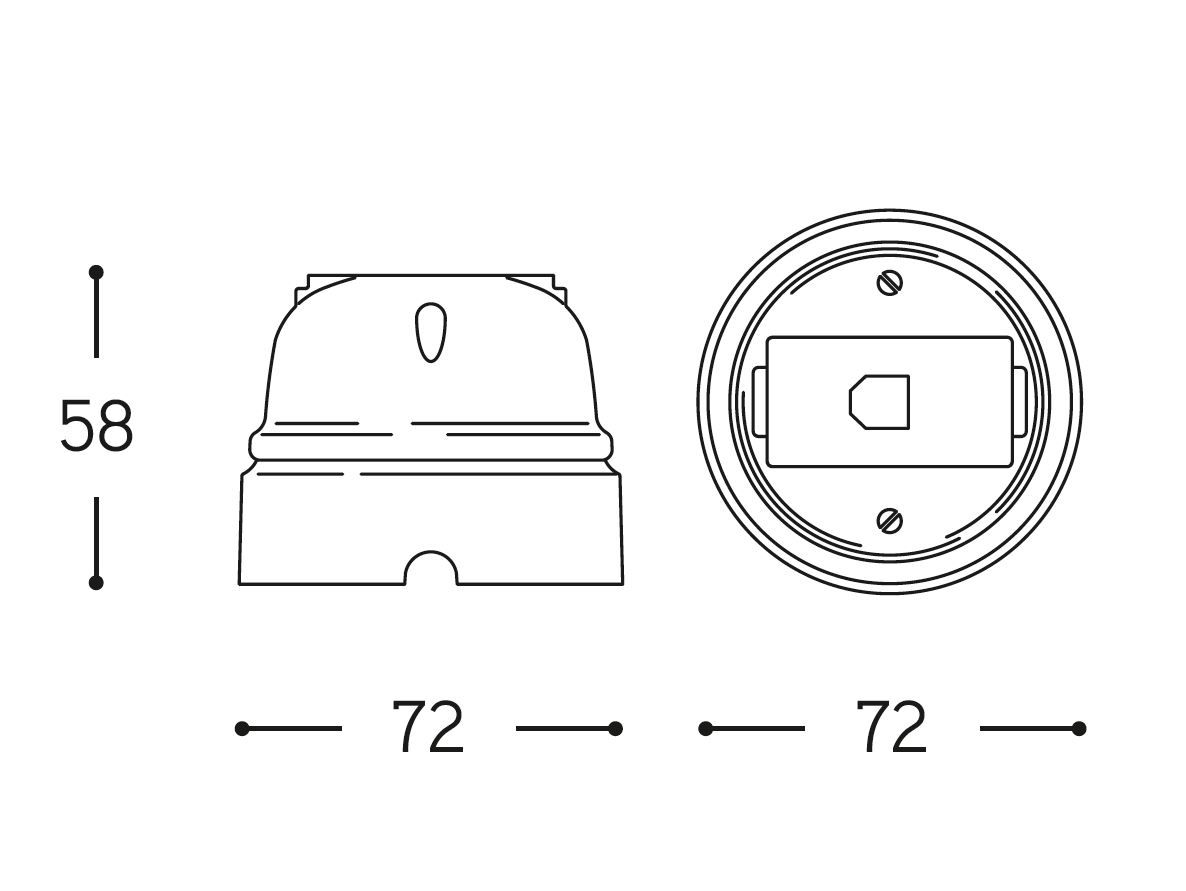 Керамическая одиночная телефонная розетка Aldo Bernardi Rigel ARCH-00144083 - Вид №2