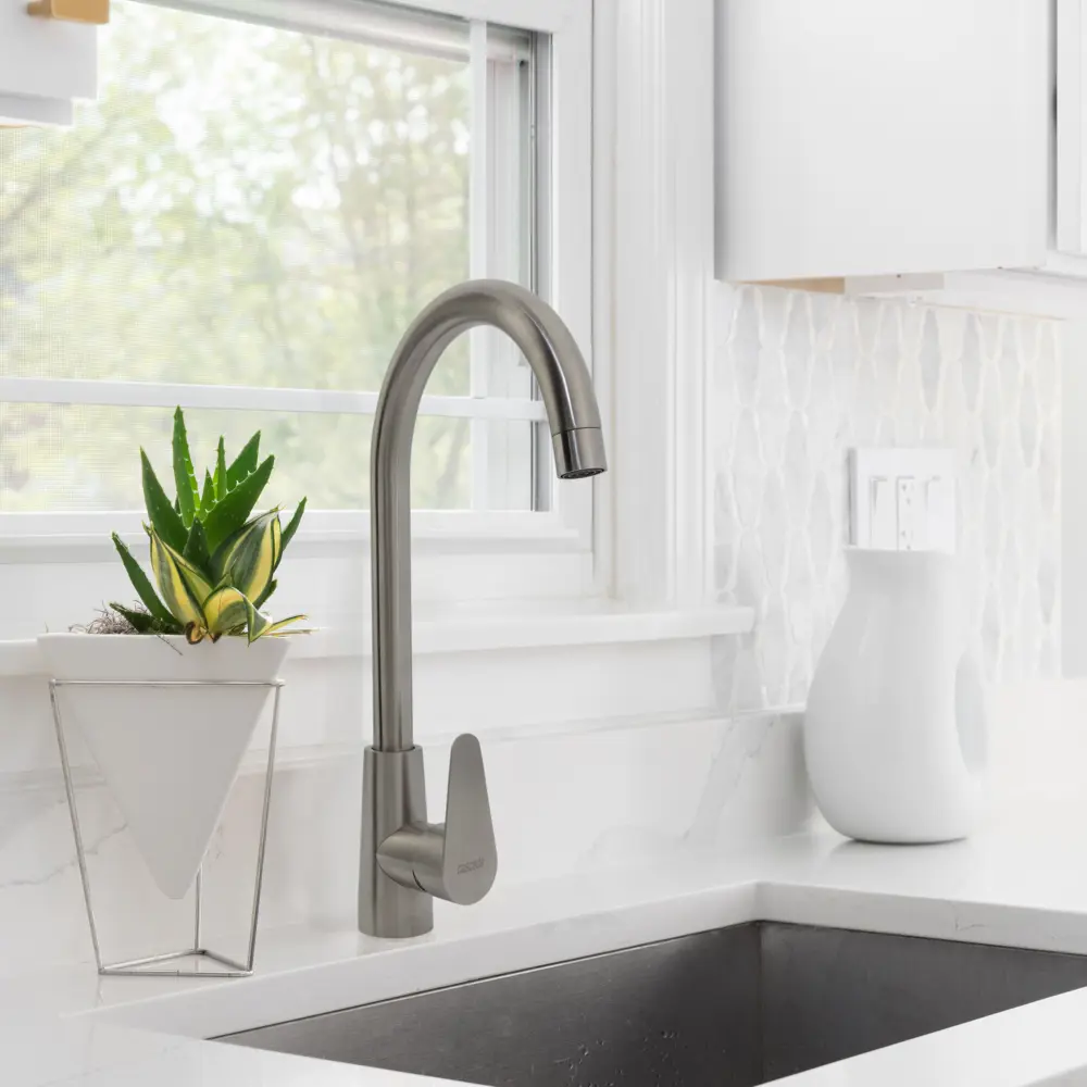 Смеситель для кухни Konsensa 2G-KS8001 общая высота 36.5 см цвет никель STLM-2192692