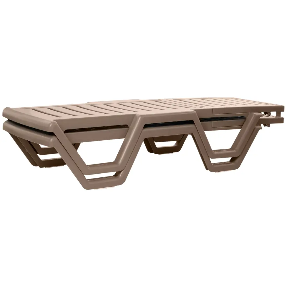 Шезлонг Атлант 184x62x33 см пластик цвет мокко Santreyd STLM-2210200 - Вид №8