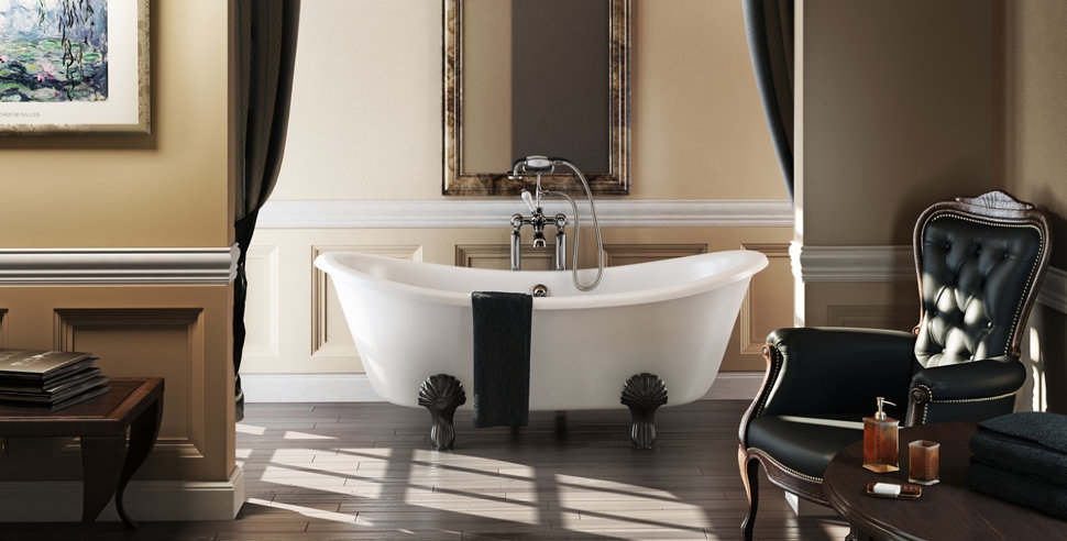 Ванна акриловая Bateau двусторонняя с ножками L3B Bateau Burlington T10F, L3B - Вид №1