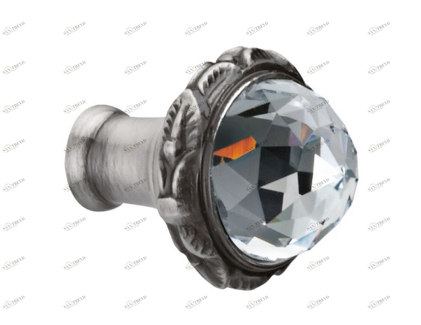 0Z5743.B00.71 Ручка корпуса диаметром 27 мм с кристаллами сваровски Античное серебро Mestre 