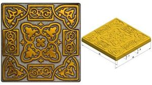 Вставка биметалл Persia Zircon 7,5х7,5 (16шт) kavarti