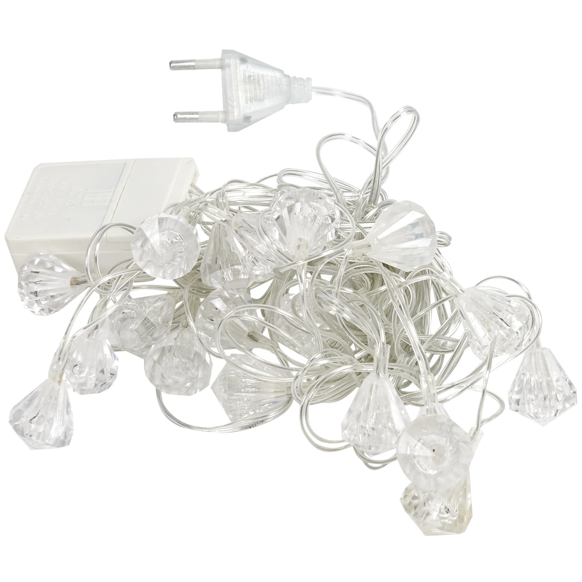 82309546 Электрогирлянда комнатная нить «Алмазы» 5.5 м 20 LED мультисвет Santreyd  - Вид №1