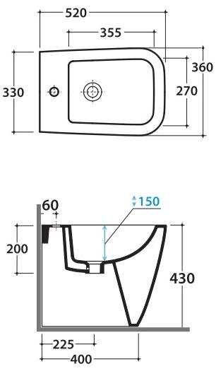 St009/010 - ss010.bi Биде напольное STONE Ceramica Globo - Вид №8