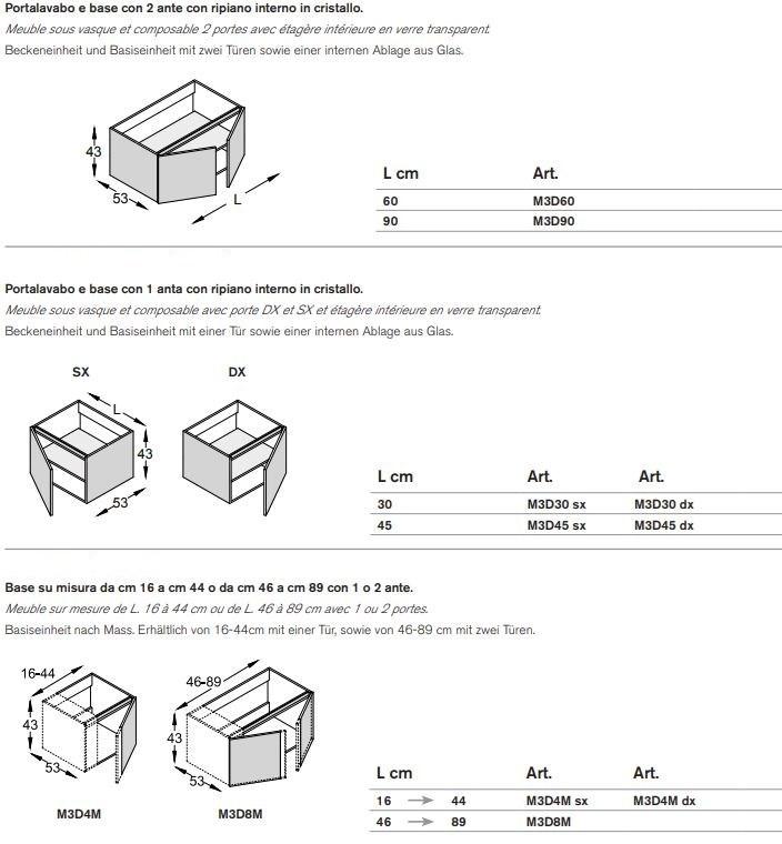 ARTELINEA Подвесная тумба под умывальник из хрусталя с ящиками  Al 351b / al 354b  - Вид №7
