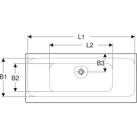 554.123.01.1 Прямоугольная ванна Geberit Tawa, тонкое исполнение, Duo, с ножками Geberit  - Вид №2