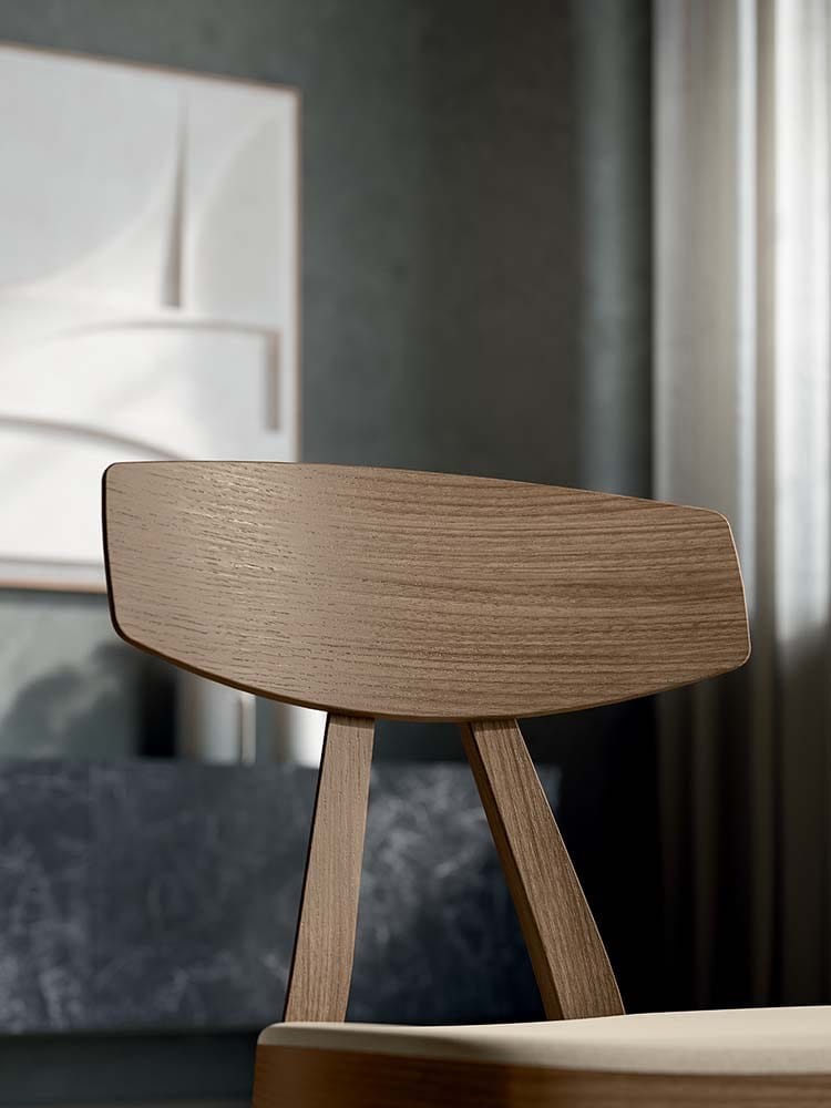 Стул из ясеня с мягким сиденьем Quadrifoglio Group Design Living ARCH-00035728 - Вид №4