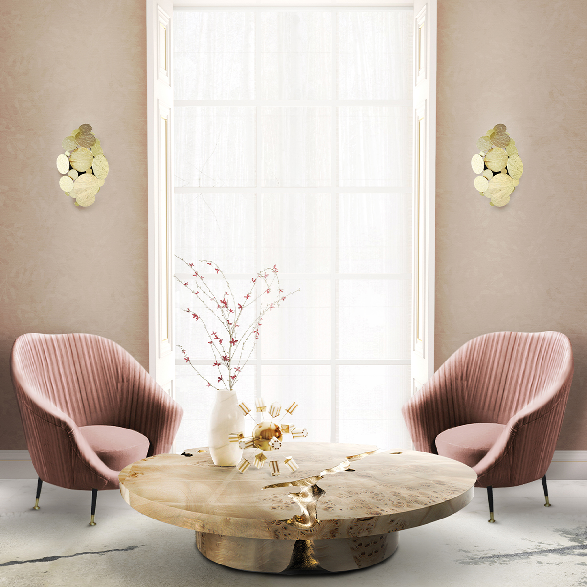 Настенные светильники Newton Wall Lamp Covethouse BOCA DO LOBO  - Вид №1