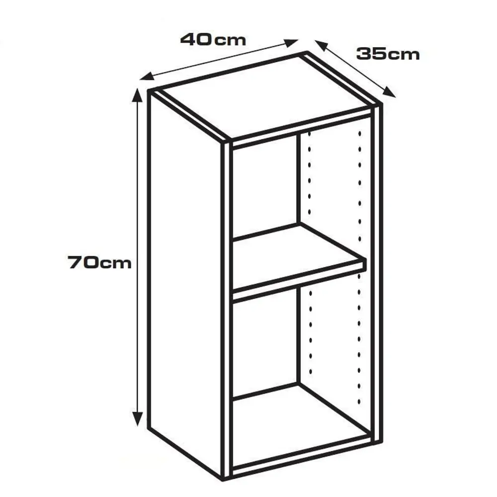 Каркас навесной 40x70x35 см, ЛДСП, цвет белый DELINIA STLM-2061671 - Вид №6