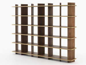 Деревянная двухсторонняя открытая Книжная полка