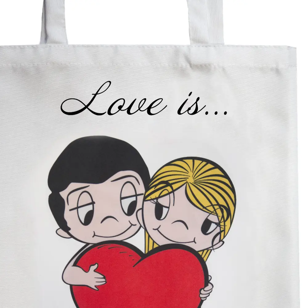 Сумка шоппер Seasons Love is 40x45 см белая STLM-2151247 - Вид №1