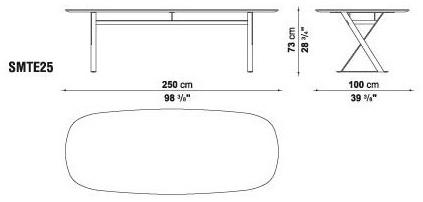 Maxalto Прямоугольный мраморный стол Pathos sun-id-1449010 - Вид №5