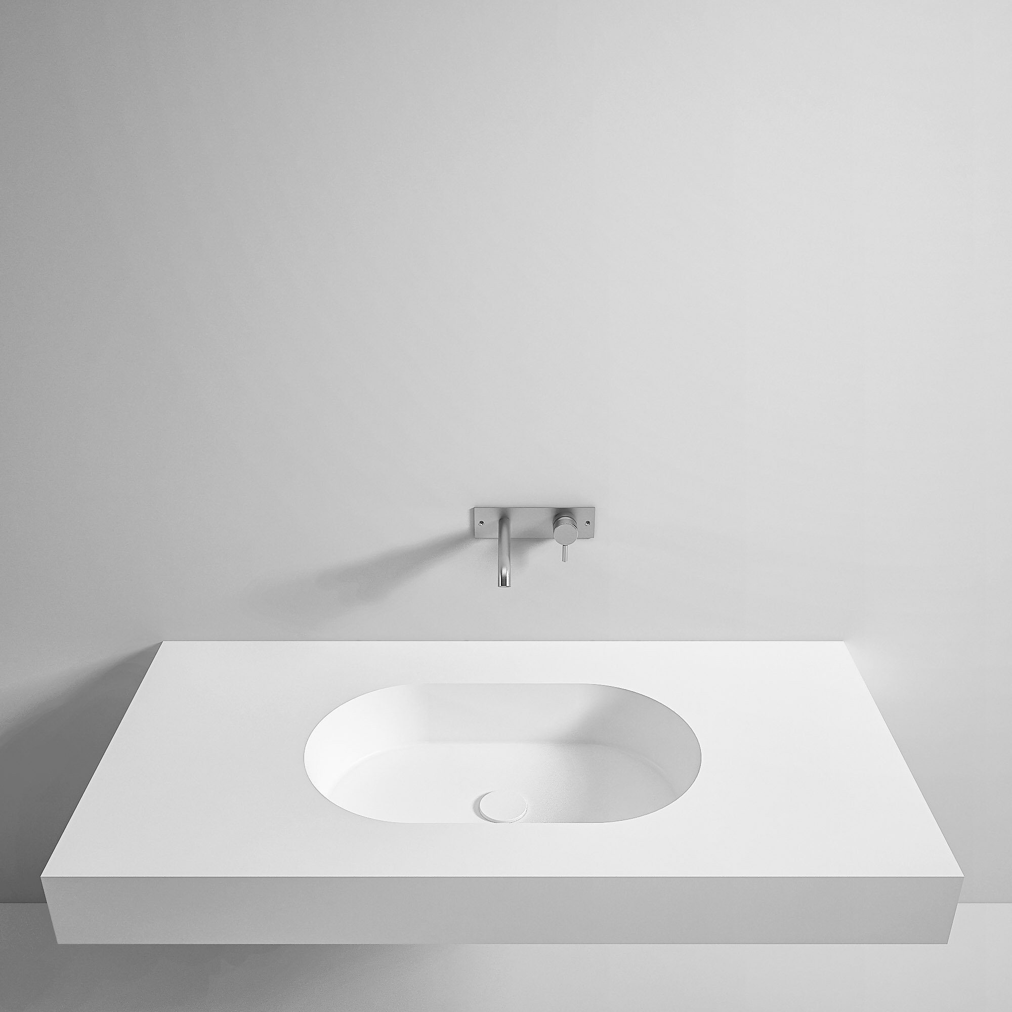 Rexa Design Столешница Korakril ™ с овальной раковиной REXA-ST102  - Вид №1