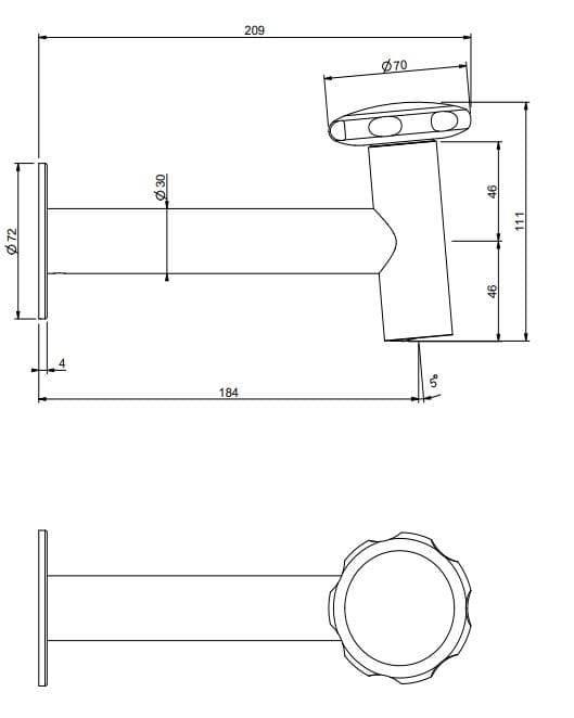 Однорычажный смеситель для раковины QD Magistro Lab Hammer ARCH-00011261 - Вид №2