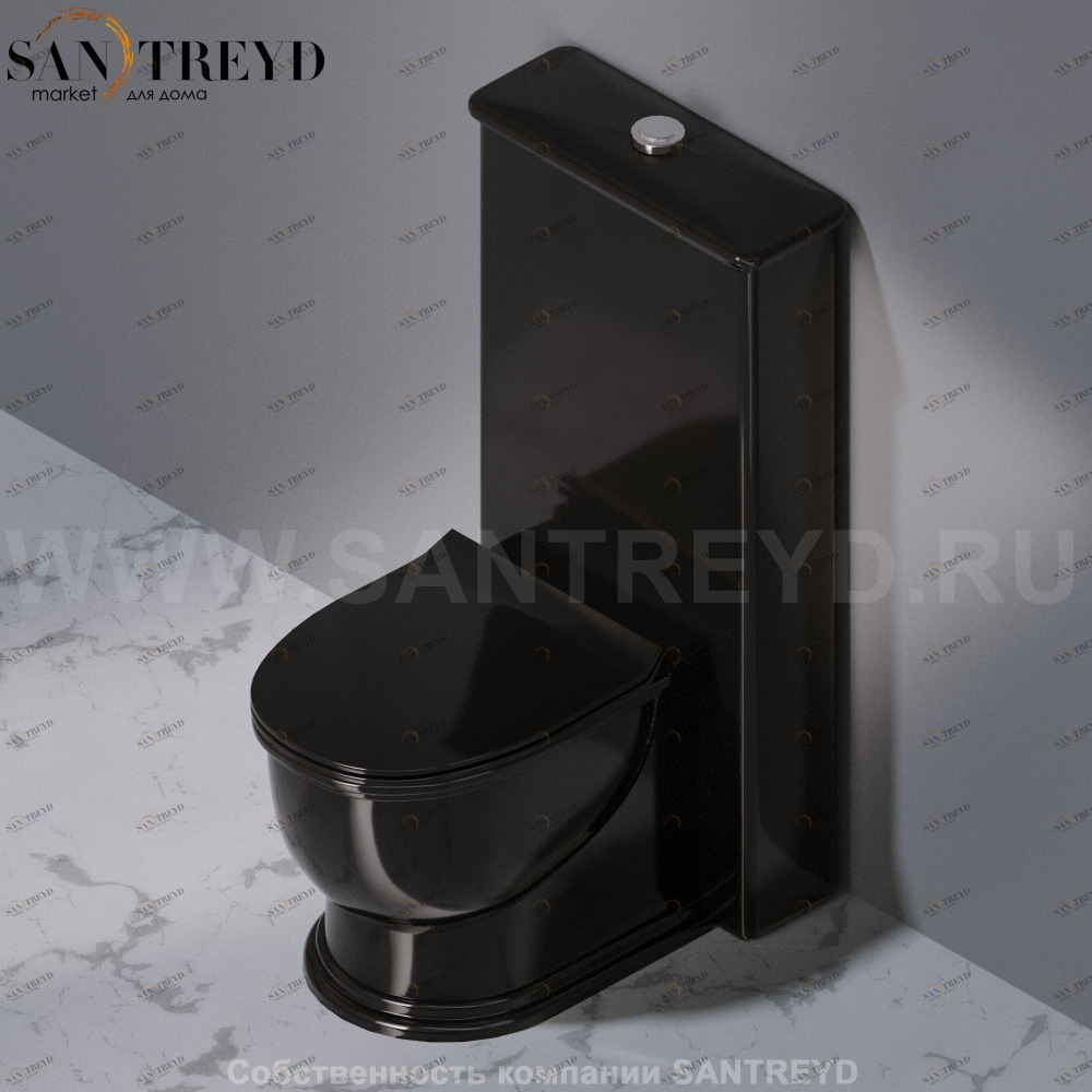C305104 Компакт унитаз с бачком Черный A. e T. Italia PRINCESS Италия AeT ITALIA