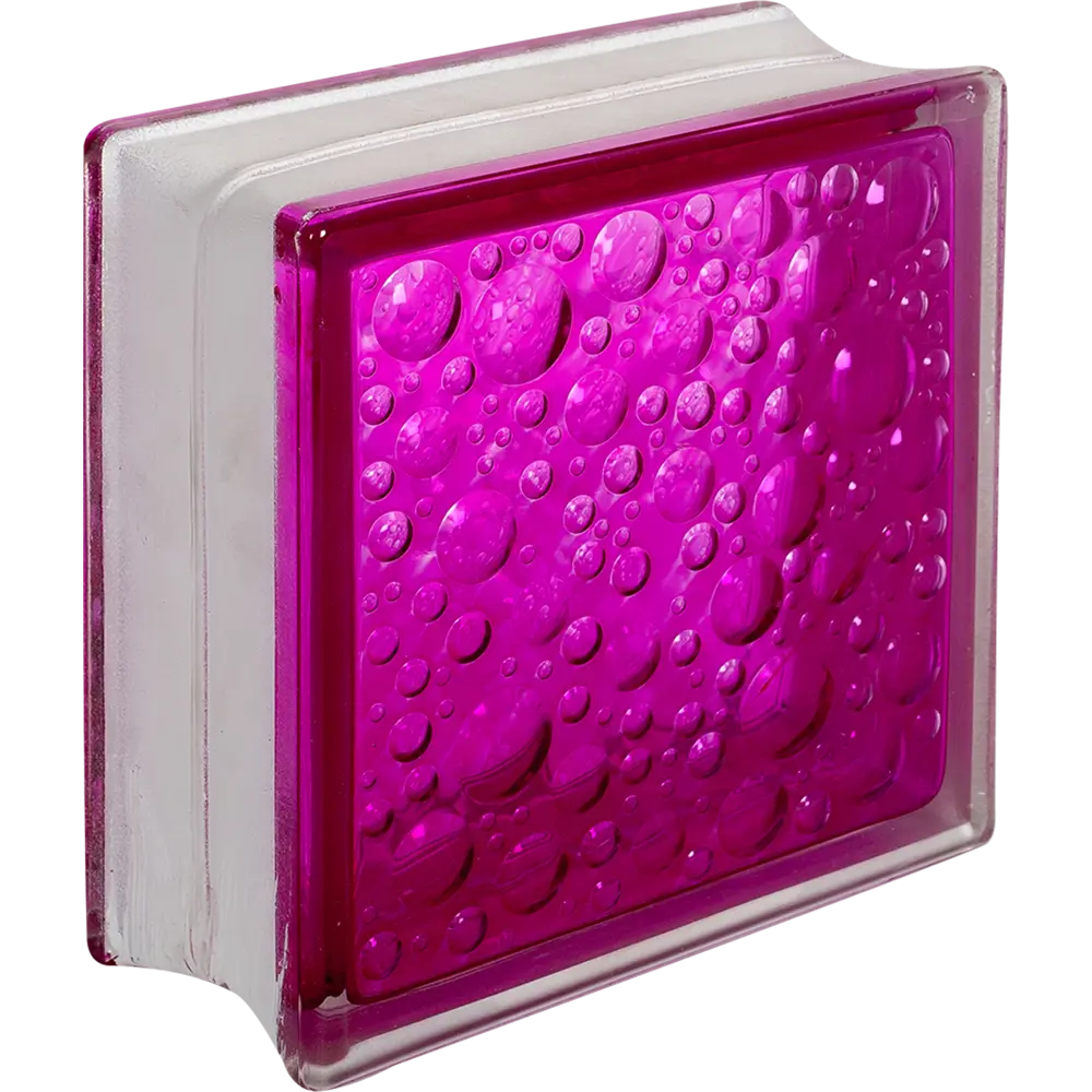Стеклоблок Богема Савона цвет ярко-малиновый VITRABLOCK STLM-2034522