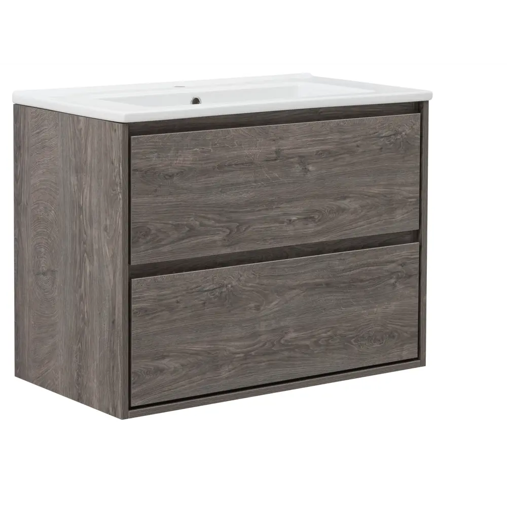 Тумба под раковину KONSENSA Мокка 2.0 подвесная 85 см цвет серый дуб STLM-2001532 - Вид №5
