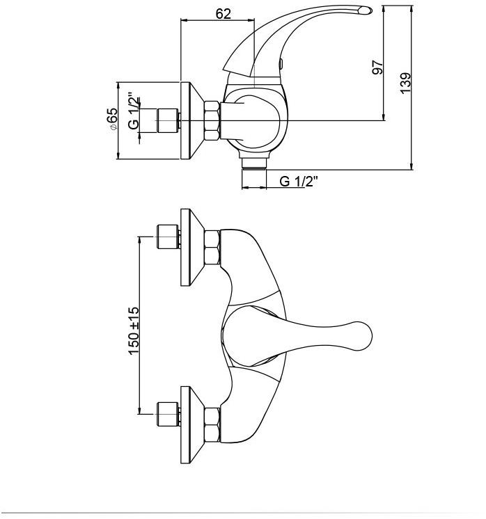 Paini Fiori F2CR511LMKM смеситель для душа - Вид №2