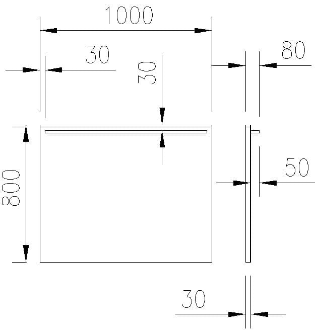 Прямоугольное зеркало со встроенным настенным освещением Spekkio Lumi LED ARCH-00151336 - Вид №2