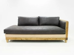 CREARTE COLLECTIONS Кожаная кушетка со вставками из джута на спинке Bambou essence 42