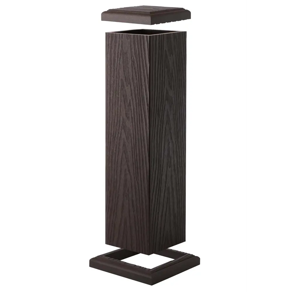 T-DECKS Комплект крышка и юбка для столба 125×125 мм из ДПК в цвете венге 88779132 STLM-1015015 - Вид №6