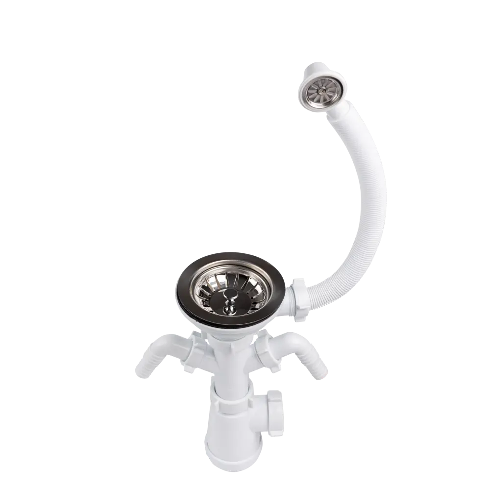 Сифон EQUATION для мойки с переливом и двойным подключением 85607176 STLM-0064557 - Вид №1