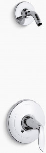 KOHLER Отделка для душевого клапана Refinia Rite-Temp с рычажной ручкой, без насадки для душа K-TLS5320-4-CP