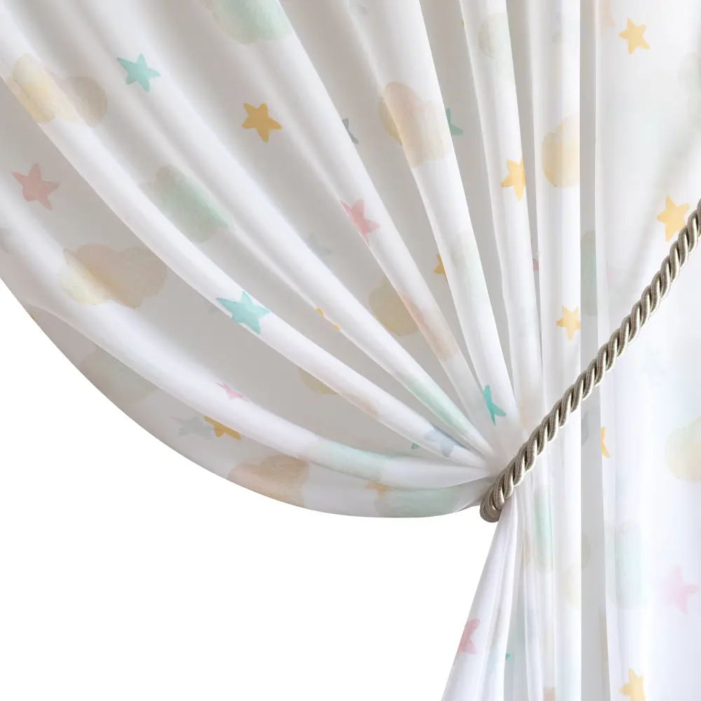 Тюль 1 м/п Тучки со звездами вуаль 300 см цвет бежевый GARDEN STLM-2103251 - Вид №2