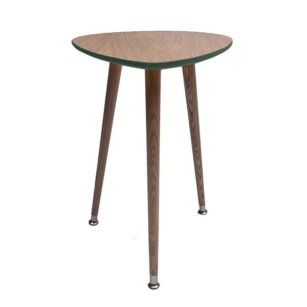 Кофейный столик с деревянными ножками и кантом кейл "Капля" WOODI  00-3966165 Беленый дуб;бежевый;зеленый  - Вид №8