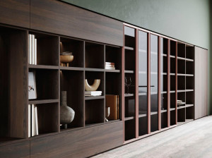 Книжный шкаф из дуба с освещением