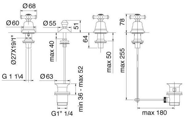 Rubinetterie Treemme Old italy  4420  - Вид №3