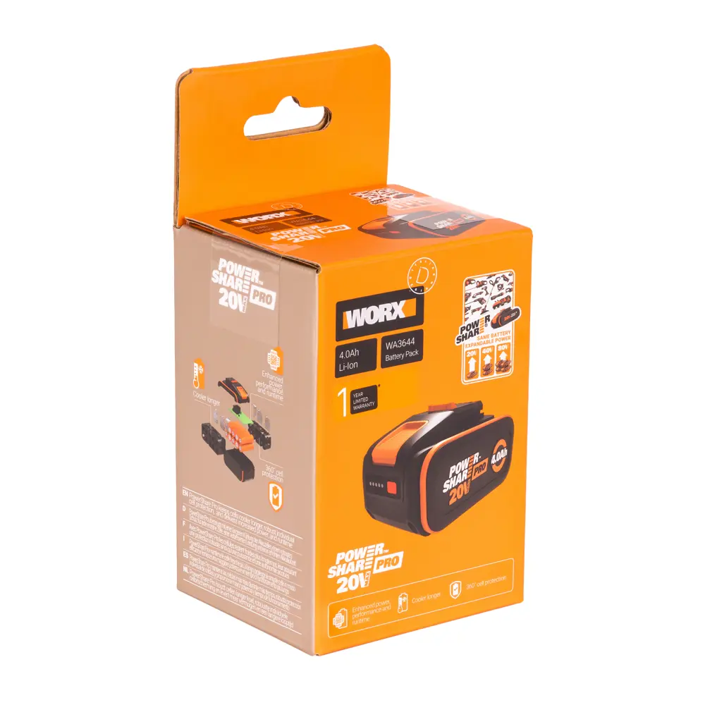 Аккумулятор Worx WA3644 20V 4Ач для инструментов 89385024 STLM-1434414 - Вид №5