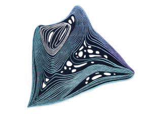 Изогнутый ковер ручной работы