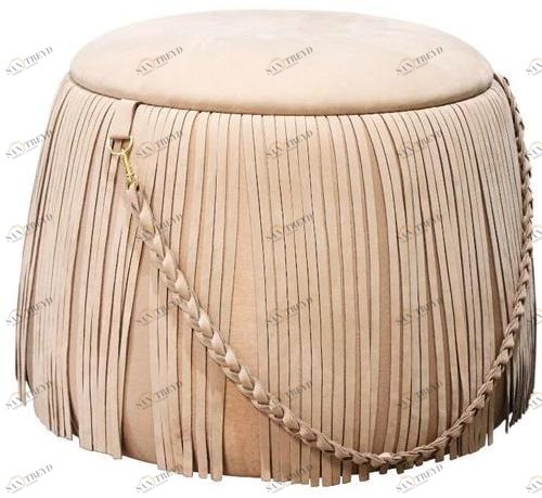 Jetclass Круглый кожаный пуф  Jrb309 