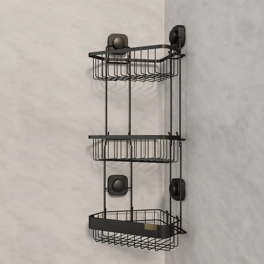 Полка для душа Iddis Soul LM003WC3Bi44 угловая 3 яруса цвет черный STLM-2172895 - Вид №2