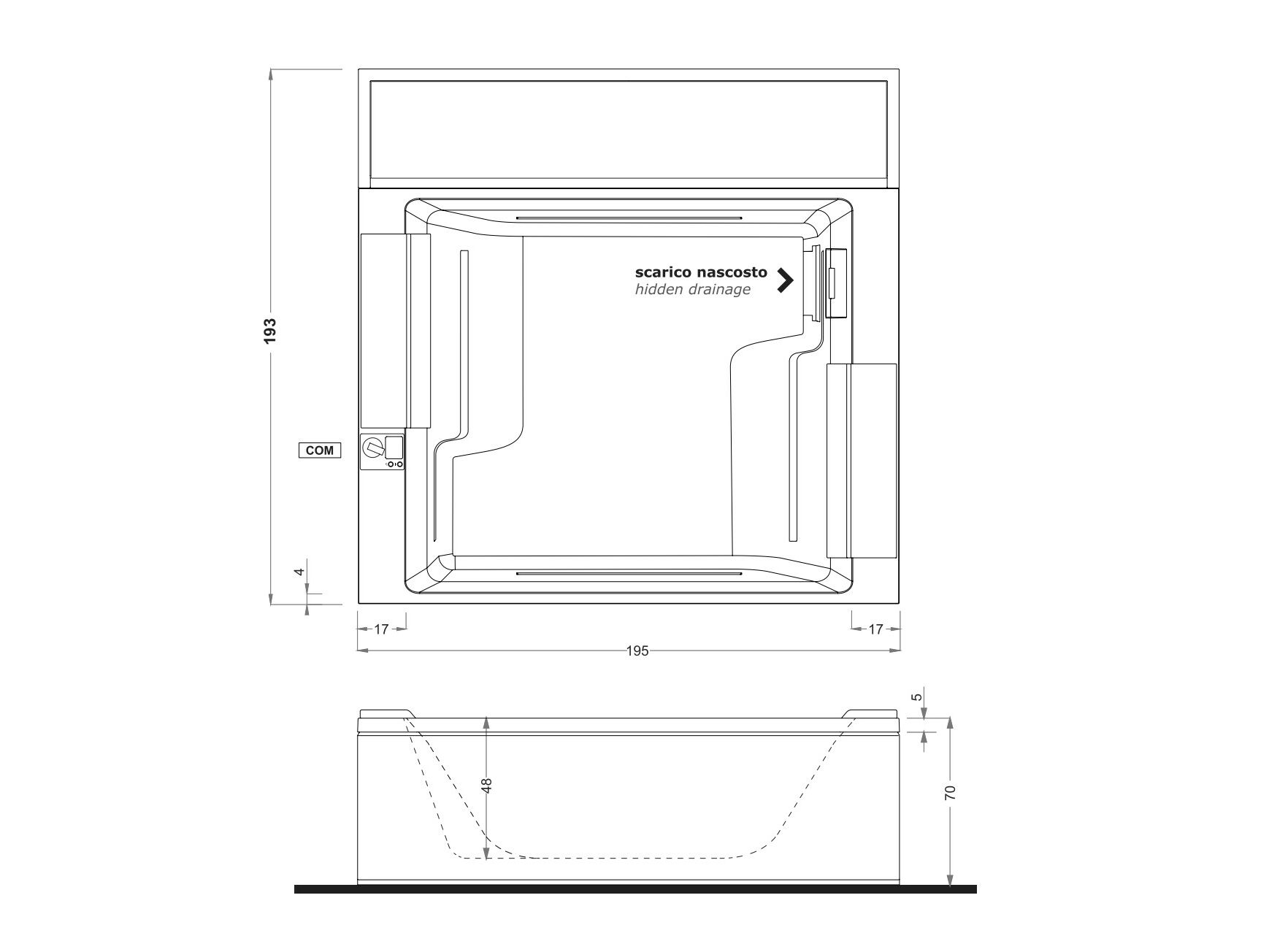 Квадратный мини-бассейн с гидромассажем Gruppo Treesse Minipiscine-Ghost ARCH-00032468 - Вид №6