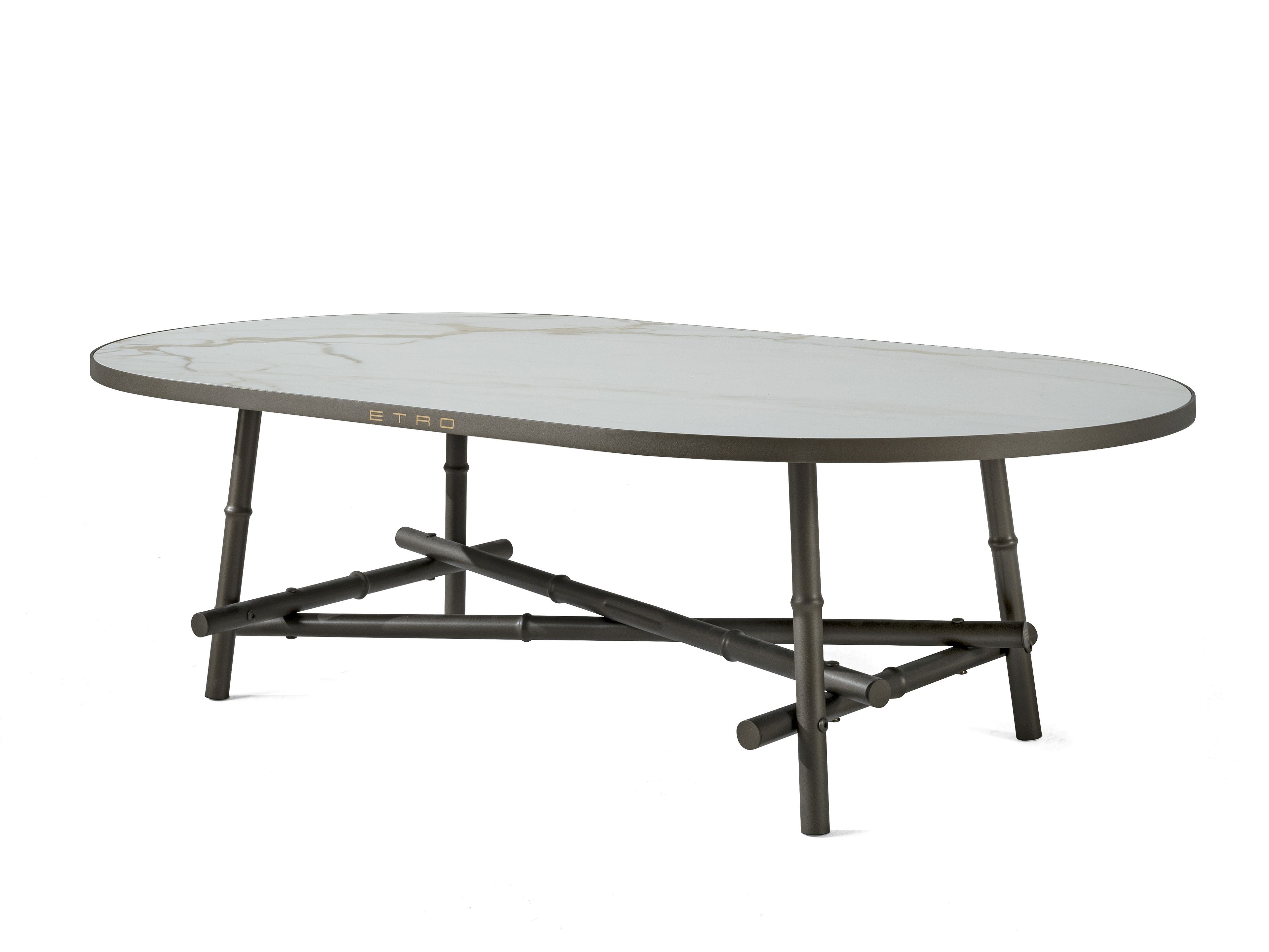 Латунный овальный низкий садовый журнальный столик ETRO Home Interiors дали ARCH-00009808