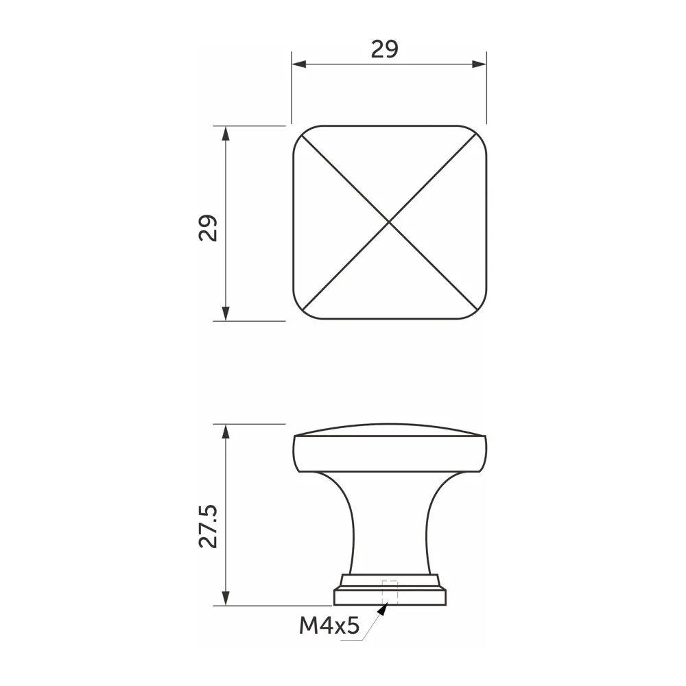 INSPIRE Тея - золотая мебельная ручка-кнопка для шкафов и комодов 88220646 STLM-1010619 - Вид №4