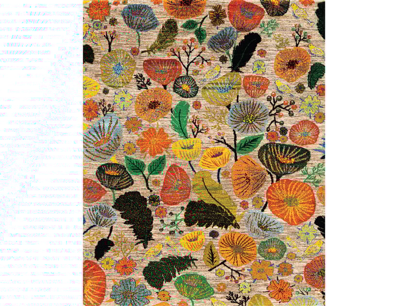 Прямоугольный шерстяной ковер Zollanvari Flower Power-Designer ARCH-00099738